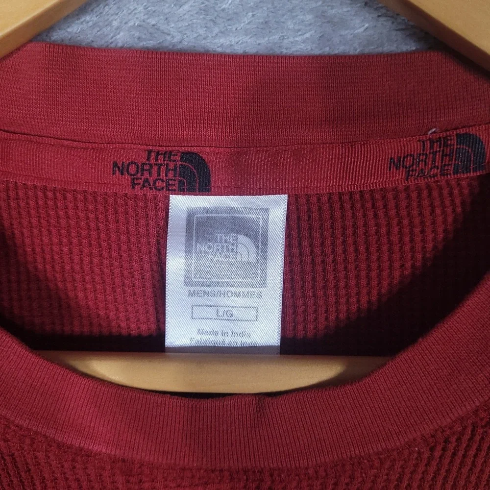 The North Face Shirt Mens L Red Trans-Antarctica Expedition 1990 Waffle Thermal